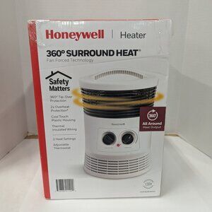 Honeywell 360° Surround Space Heater, White – Adjustable & Safe